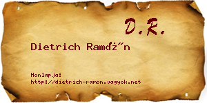 Dietrich Ramón névjegykártya